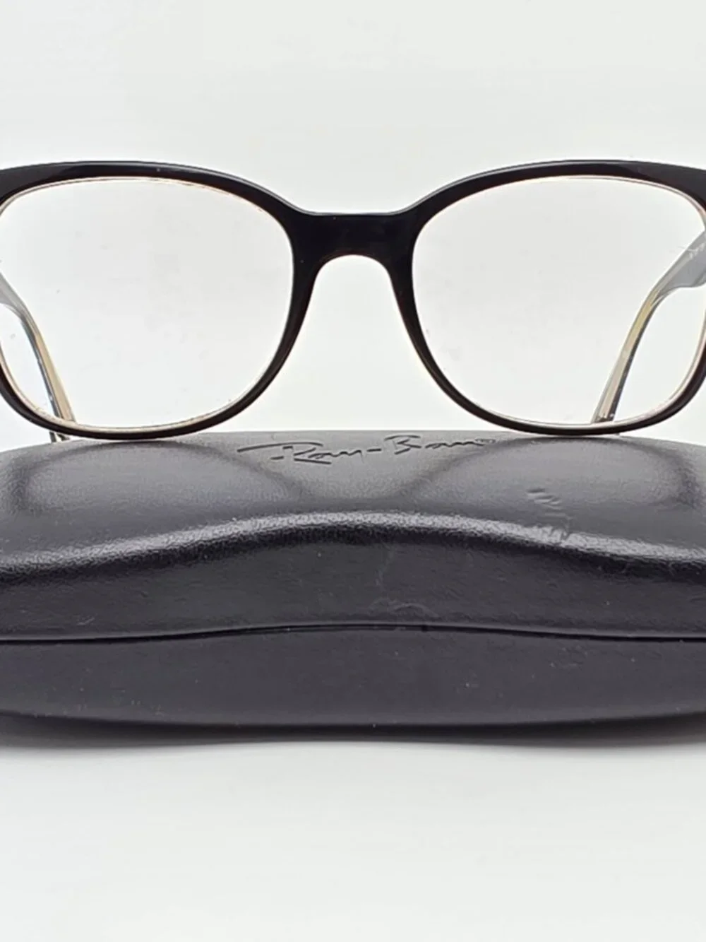 Ray-Ban RB5285 2034 Black on Clear Eyeglasses Frame w/ Flexhinge and Case 53mm